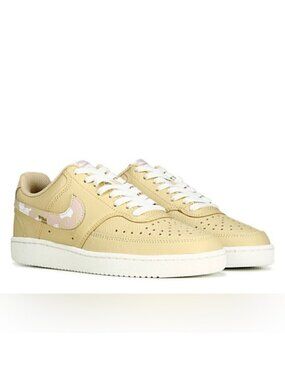 Nike Court Vision Low Sesame Camo Tan and Pink Camo Detail - 8